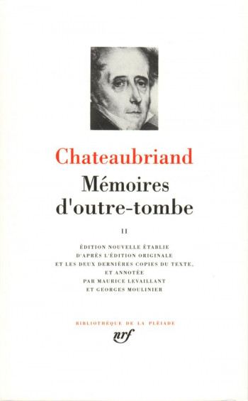 MEMOIRES D'OUTRE-TOMBE TOME 2 - CHATEAUBRIAND - GALLIMARD