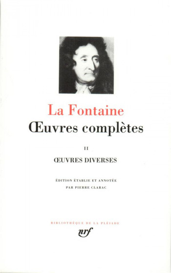 OEUVRES COMPLETES TOME 2 - LA FONTAINE - GALLIMARD