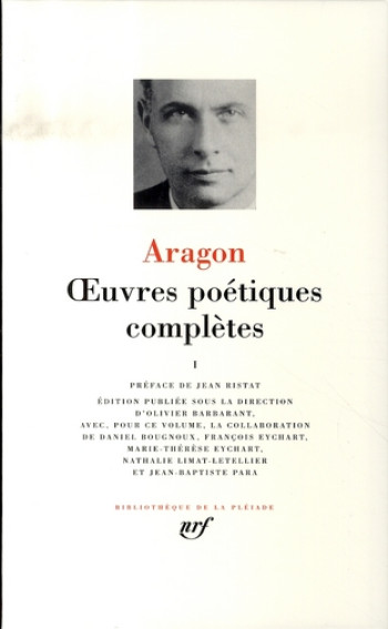 OEUVRES POETIQUES COMPLETES TOME 1 - ARAGON/RISTAT - GALLIMARD