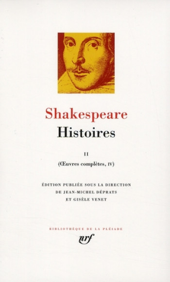 HISTOIRES TOME 2  -  OEUVRES COMPLETES, III-IV - SHAKESPEARE WILLIAM - GALLIMARD