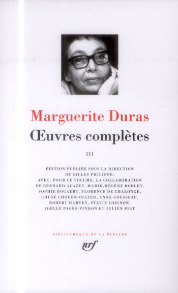 OEUVRES COMPLETES T.3 - DURAS MARGUERITE - Gallimard