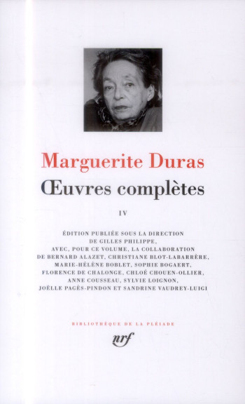 OEUVRES COMPLETES T.4 - DURAS MARGUERITE - Gallimard