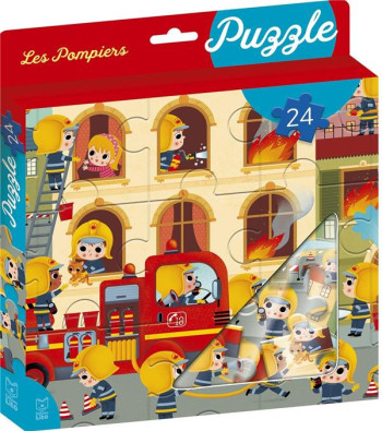 MA BOITE A PUZZLE : 24 PIECES : POMPIERS - XXX - NC