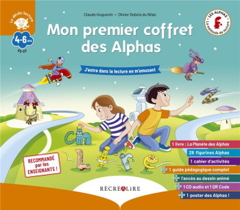 APPRENDRE A LIRE AVEC LES ALPHAS : MON PREMIER COFFRET DES ALPHAS - HUGUENIN/TESSIER - RECREALIRE