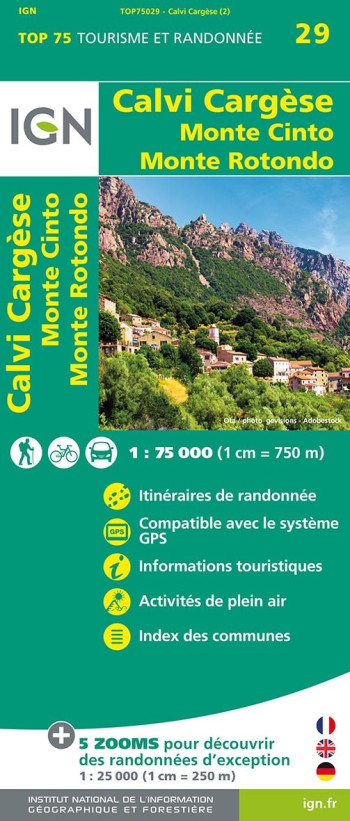 TOP75029 CALVI CARGESE MONTE CINTO MONTE ROTONDO - XXX - IGN