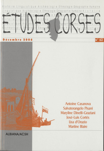 ETUDES CORSES N 63 - COLLECTIF - ALBIANA ETUDES CORSES N 63 - COLLECTIF - ALBIANA