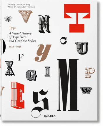 TYPE  -  HISTOIRE VISUELLE DES FONTES ET STYLES GRAPHIQUES, 1628-1938 - PURVIS/DE JONG - Taschen