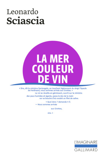 LA MER COULEUR DE VIN - Leonardo SCIASCIA - GALLIMARD