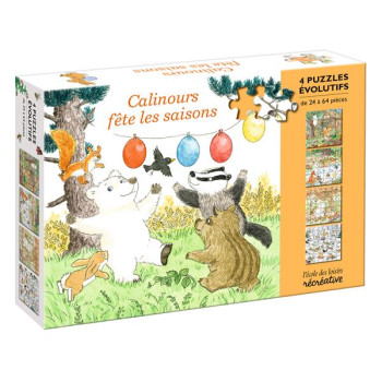 CALINOURS FETE LES SAISONS - 4 PUZZLES EVOLUTIFS - STEHR/BROUTIN - NC