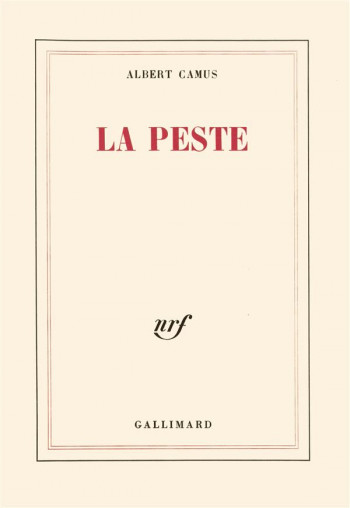 LA PESTE - CAMUS ALBERT - GALLIMARD