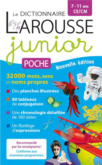 LE DICTIONNAIRE LAROUSSE JUNIOR POCHE - COLLECTIF - LAROUSSE