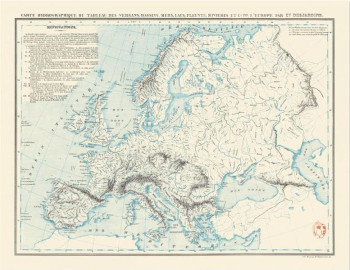 CARTE HYDROGRAPHIQUE - DESJARDINS CONSTANT - RELIEFS