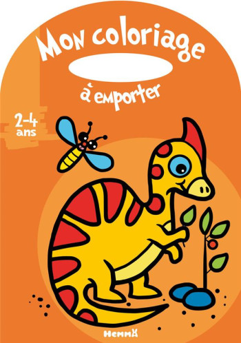 MON COLORIAGE A EMPORTER : DINO ORANGE  -  2/4 ANS - DIDIERJEAN M-A. - HEMMA