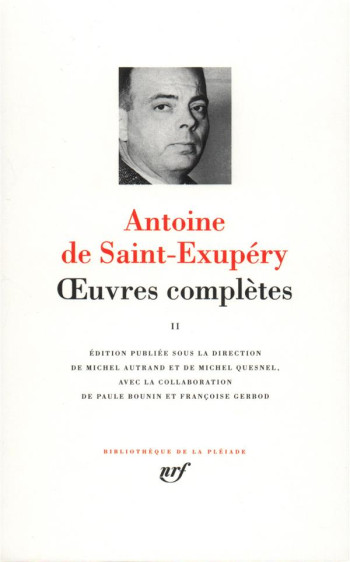OEUVRES COMPLETES TOME 2 - SAINT-EXUPERY A D. - GALLIMARD