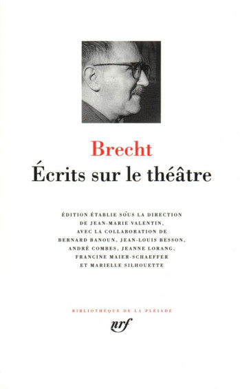 ECRITS SUR LE THEATRE - BRECHT BERTOLT - GALLIMARD