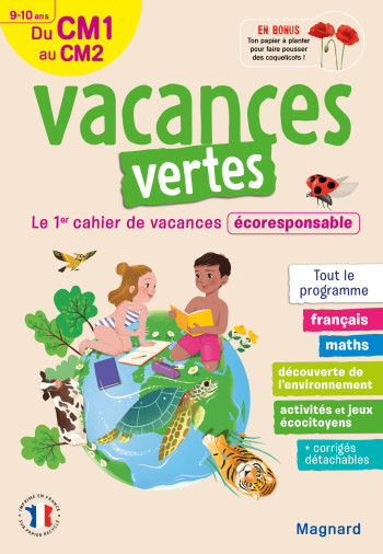 CAHIER DE VACANCES 2023, DU CM1 VERS LE CM2 9-10 ANS - VACANCES VERTES - Sylvie Bordron - MAGNARD