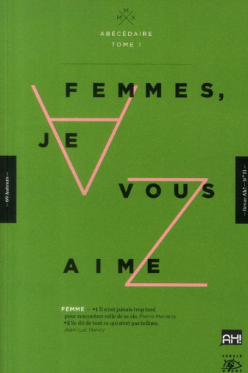 ABECEDAIRE T.1  -  FEMMES, JE VOUS AIME - COLLECTIF - CERCLE D'ART