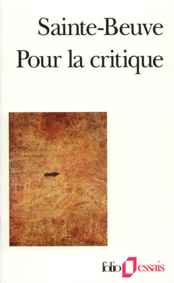 POUR LA CRITIQUE - SAINTE-BEUVE - GALLIMARD