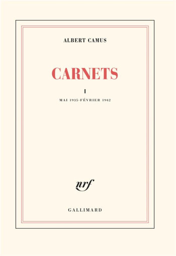 CARNETS T.1 - CAMUS ALBERT - GALLIMARD