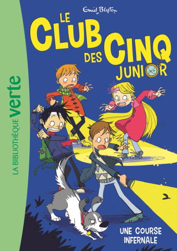 LE CLUB DES CINQ JUNIOR - T04 - LE CLUB DES CINQ JUNIOR 04 - UNE COURSE INFERNALE - Enid Blyton - HACHETTE JEUN.