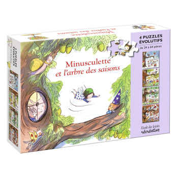 MINUSCULETTE ET L'ARBRE DES SAISONS - 4 PUZZLES EVOLUTIFS - DAVENIER/KIMIKO - EDL