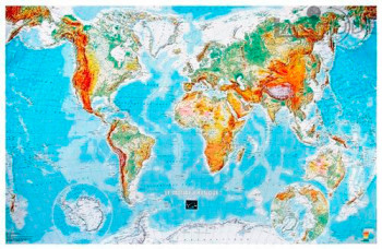 MONDE PHYSIQUE (C) 1/33M 83X127 CM - XXX - IGN MONDE PHYSIQUE (C) 1/33M 83X127 CM - XXX - IGN