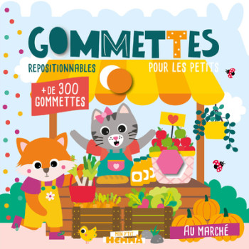 MON P'TIT HEMMA - GOMMETTES POUR LES PETITS - AU MARCHE - CAROTTE ET COMPAGNIE - HEMMA