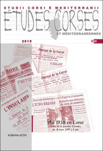 ETUDES CORSES N°83 - COLLECTIF - ALBIANA ETUDES CORSES N°83 - COLLECTIF - ALBIANA