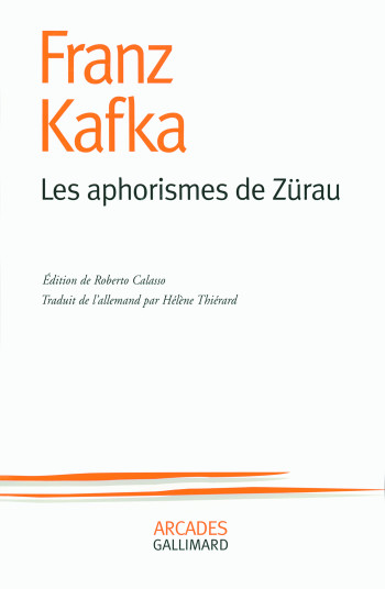 LES APHORISMES DE ZÜRAU - CALASSO ROBERTO - GALLIMARD