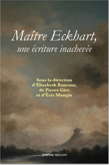 MAITRE ECKHART, UNE ECRITURE INACHEVEE - BONCOUR/GIRE/MANGIN - MILLON