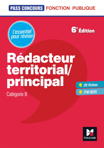 PASS'CONCOURS - REDACTEUR TERRITORIAL/PRINC IPAL - CAT B - REVISION ET ENTRAINEMENT - CANFIN-DOCO/PARISSE - FOUCHER