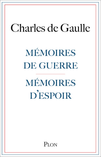 MÉMOIRES DE GUERRE, MÉMOIRES D'ESPOIR - GAULLE CHARLES DE - PLON