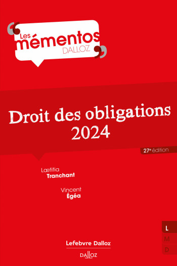 DROIT DES OBLIGATIONS 2024 27ED - EGEA VINCENT - DALLOZ