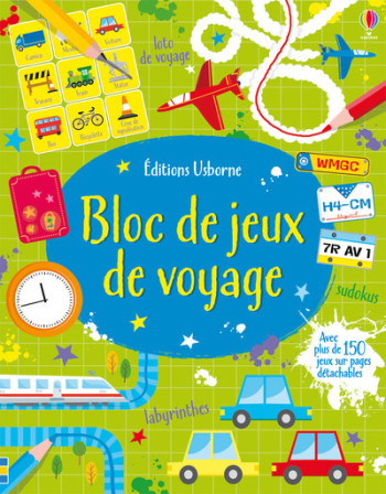 Bloc de jeux de voyage - Cahier d'activités avec pages détachables - Simon Tughope - USBORNE