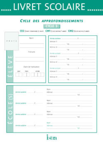 Livret scolaire Istra Cycle 3 - Edition 2009 - Jean-Jacques Ostertag - ISTRA