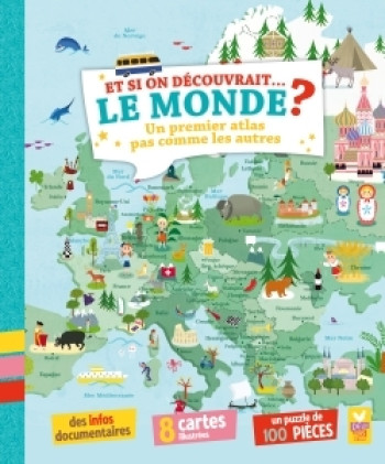 Et si on découvrait... le monde ? Livre et pochette avec puzzle - Claire Wortemann - DEUX COQS D OR