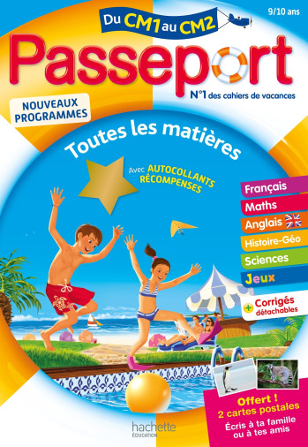 Passeport - Du CM1 au CM2 (9-10 ans) - Cahier de vacances 2022 - Claire Barthomeuf - HACHETTE EDUC