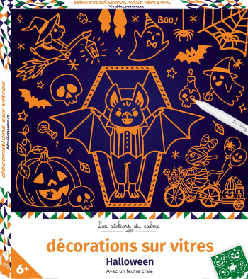 Décorations sur vitres Halloween - boîte avec accessoires - Léa Fabre - DEUX COQS D OR