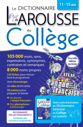 Dictionnaire du collège bimédia -  Collectif - LAROUSSE