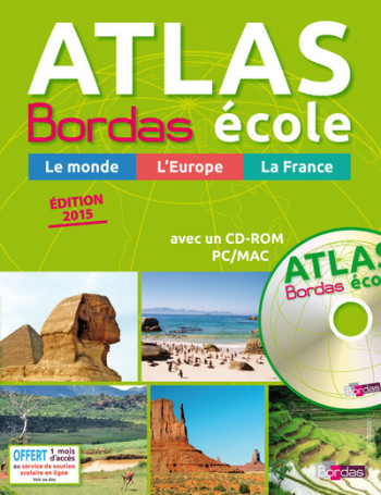 Atlas Bordas école + CD - édition 2016 - grand public -  Collectif - BORDAS