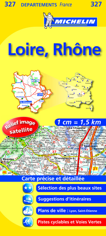 CARTE DEPARMENTALE 327 LOIRE/RHONE - XXX - MICHELIN