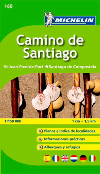 Carte Camino de Santiago - Saint Jean Pied de Port - Santiago de Compostella - XXX - MICHELIN