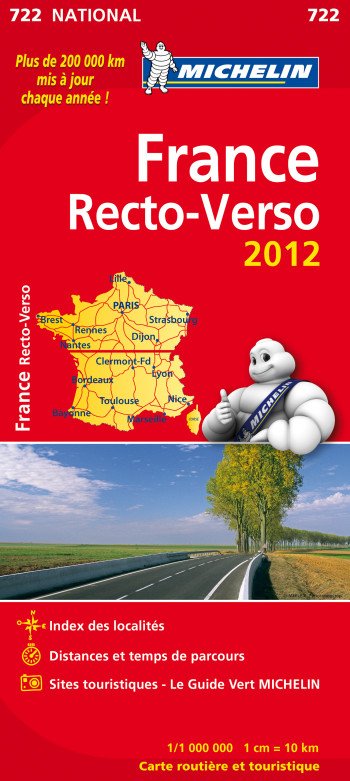 CN 722 FRANCE RECTO-VERSO 2012 - XXX - MICHELIN