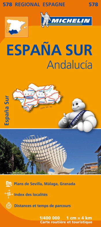 Carte Régionale Espagne Sud : Andalucia - XXX - MICHELIN