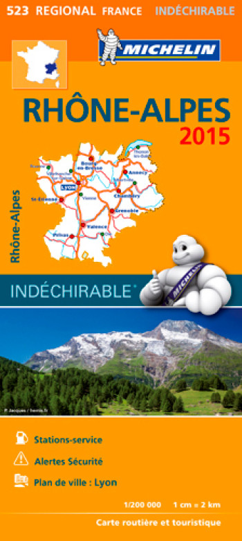 CARTE REGIONALE RHONE ALPES 2015 - XXX - MICHELIN