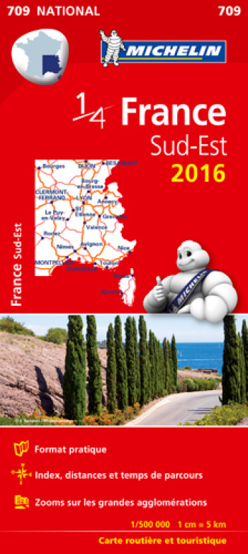 CARTE NATIONALE 709 FRANCE SUD-EST 2016 - XXX - MICHELIN