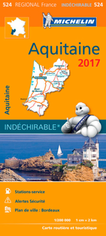 CARTE REGIONALE 524 AQUITAINE 2017 - XXX - MICHELIN