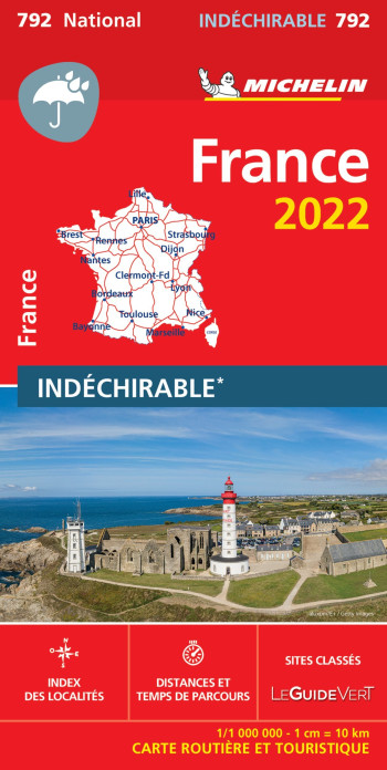 Carte Nationale France 2022 - Indéchirable - XXX - MICHELIN