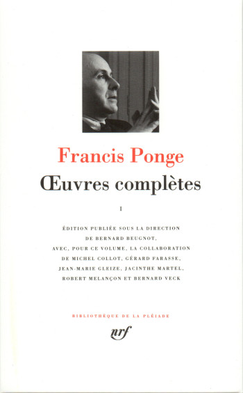 Œuvres complètes - Francis Ponge - GALLIMARD