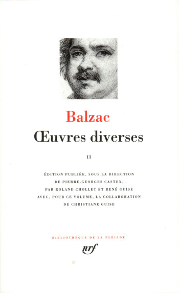 Œuvres diverses - Honoré de Balzac - GALLIMARD